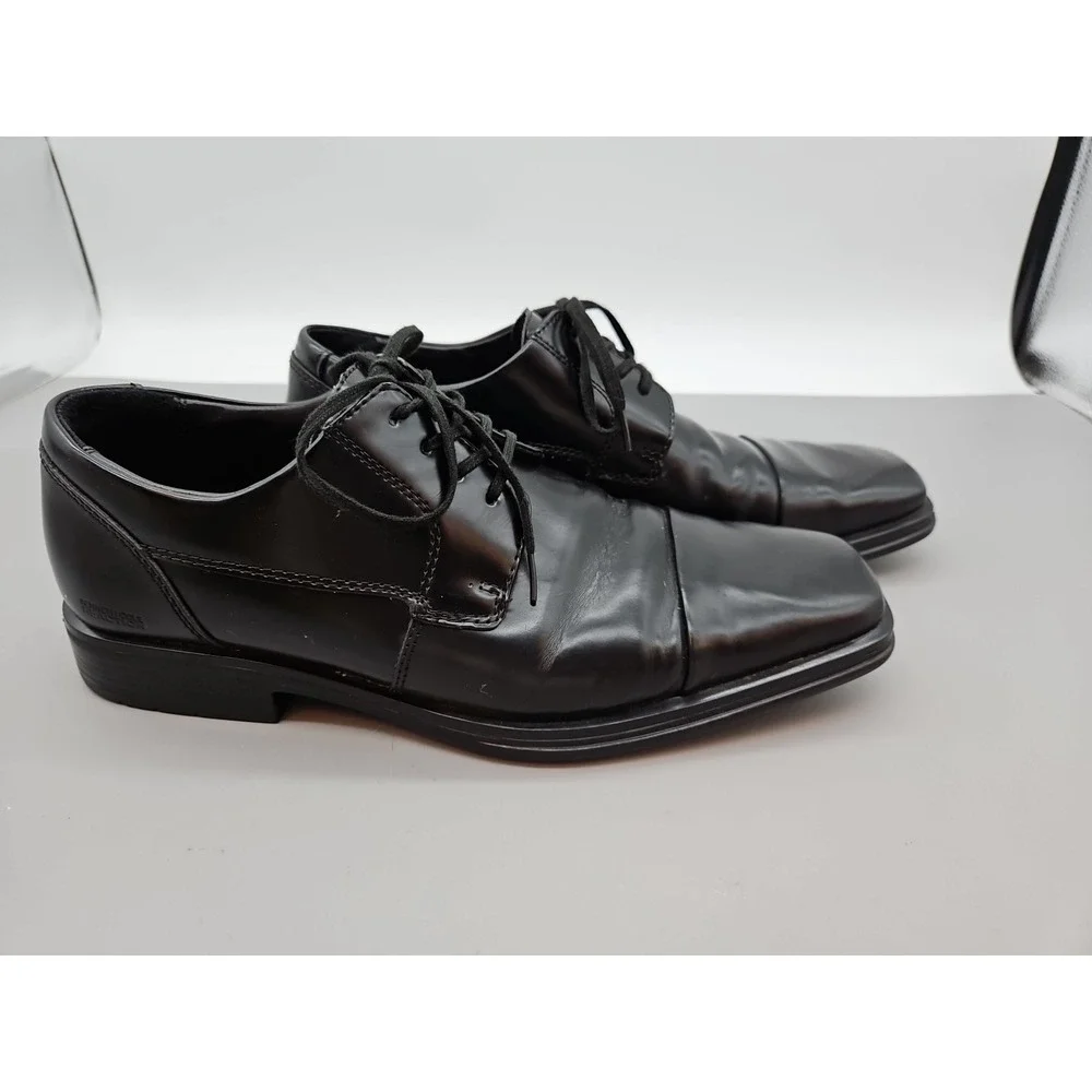Kenneth Cole Reaction Black Leather Dress Shoes Mens  Size 8M
